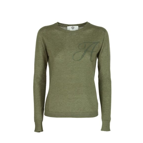 Dee Ocleppo Cashmere Crew Neck Pullover Sweater Women Green Sweaters - Picture 1 of 7